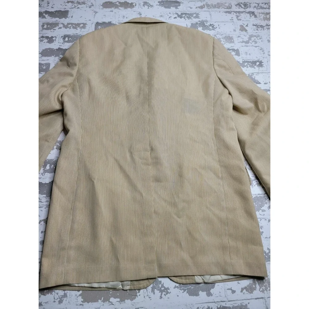 Vintage Palm Beach Tan Vertical‎ Stripe Sport Coat Men's 42L (?)